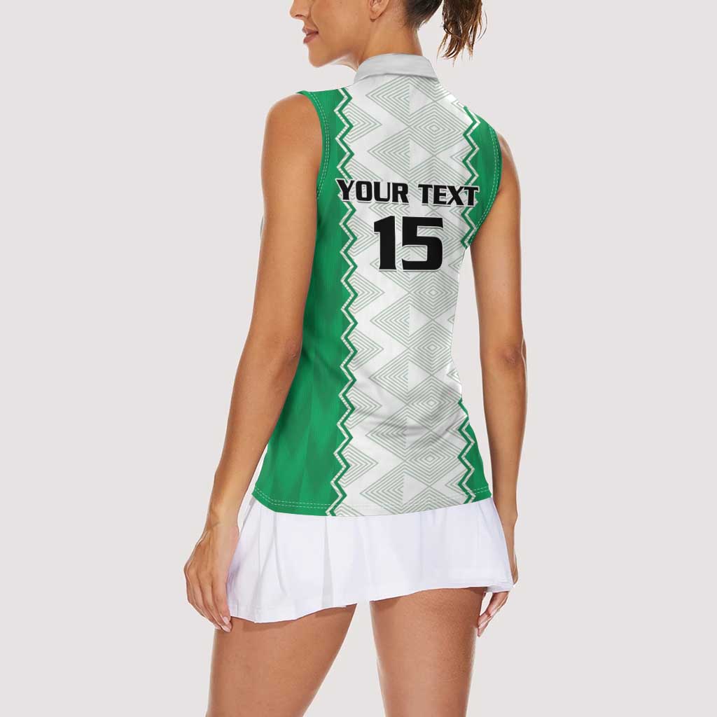 Nigeria Basketball Custom Women Sleeveless Polo Shirt Go DTigers - Wonder Print Shop