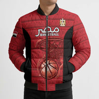 Egypt Basketball Custom Bomber Puffer Jacket Go Pharaohs - Wonder Print Shop