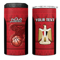 Egypt Basketball Custom 4 in 1 Can Cooler Tumbler Go Pharaohs - Wonder Print Shop