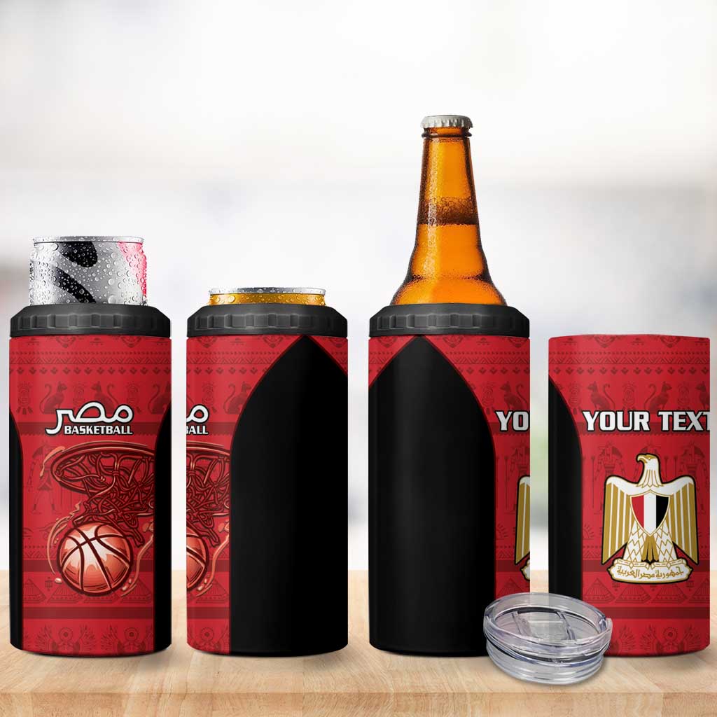 Egypt Basketball Custom 4 in 1 Can Cooler Tumbler Go Pharaohs - Wonder Print Shop