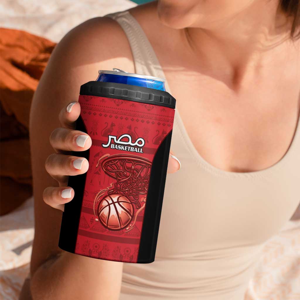 Egypt Basketball Custom 4 in 1 Can Cooler Tumbler Go Pharaohs - Wonder Print Shop