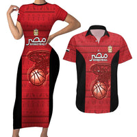 Egypt Basketball Custom Couples Matching Short Sleeve Bodycon Dress and Hawaiian Shirt Go Pharaohs - Wonder Print Shop
