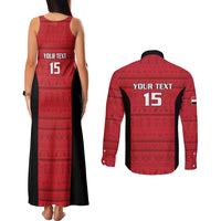 Egypt Basketball Custom Couples Matching Tank Maxi Dress and Long Sleeve Button Shirt Go Pharaohs - Wonder Print Shop
