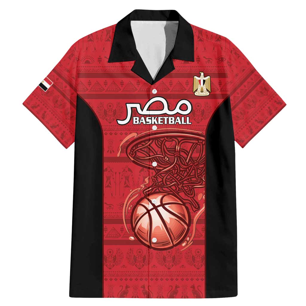 Egypt Basketball Custom Family Matching Mermaid Dress and Hawaiian Shirt Go Pharaohs - Wonder Print Shop