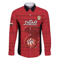 Egypt Basketball Custom Family Matching Off The Shoulder Long Sleeve Dress and Hawaiian Shirt Go Pharaohs - Wonder Print Shop