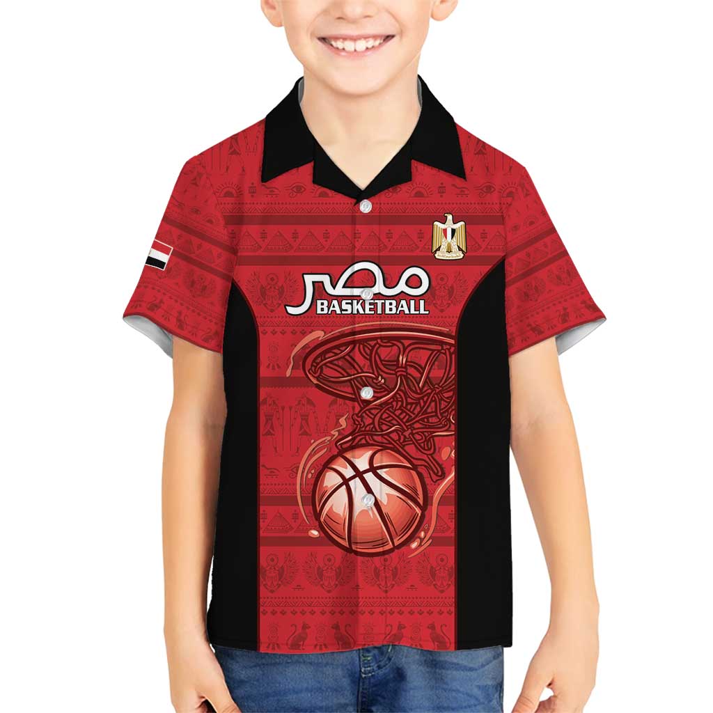 Egypt Basketball Custom Family Matching Tank Maxi Dress and Hawaiian Shirt Go Pharaohs - Wonder Print Shop