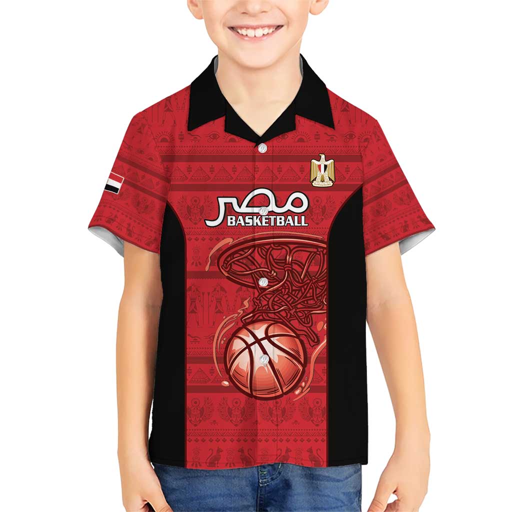 Egypt Basketball Custom Kid Hawaiian Shirt Go Pharaohs - Wonder Print Shop