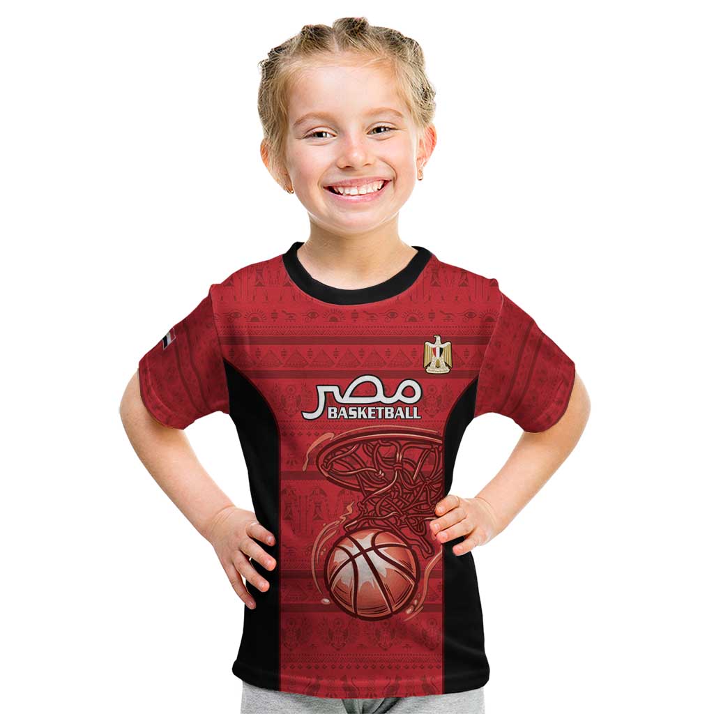 Egypt Basketball Custom Kid T Shirt Go Pharaohs - Wonder Print Shop