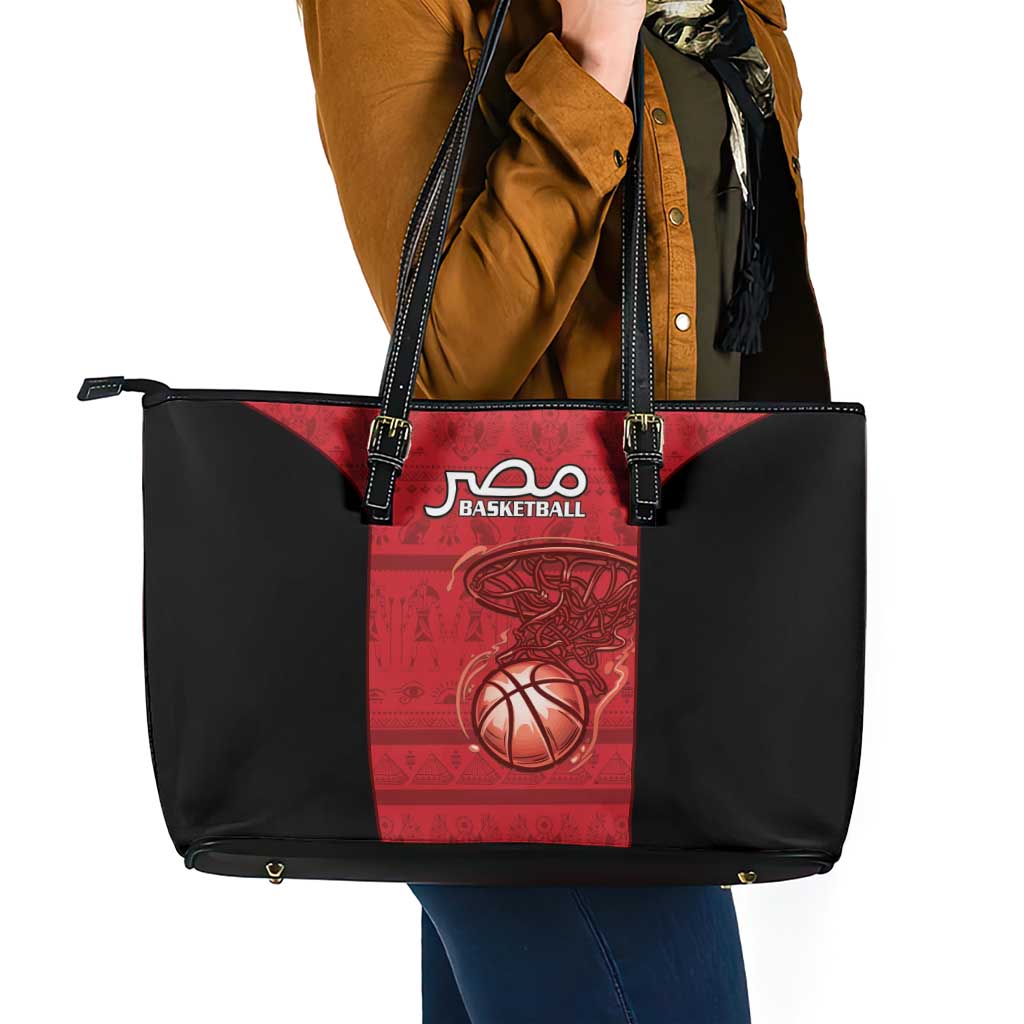 Egypt Basketball Leather Tote Bag Go Pharaohs - Wonder Print Shop