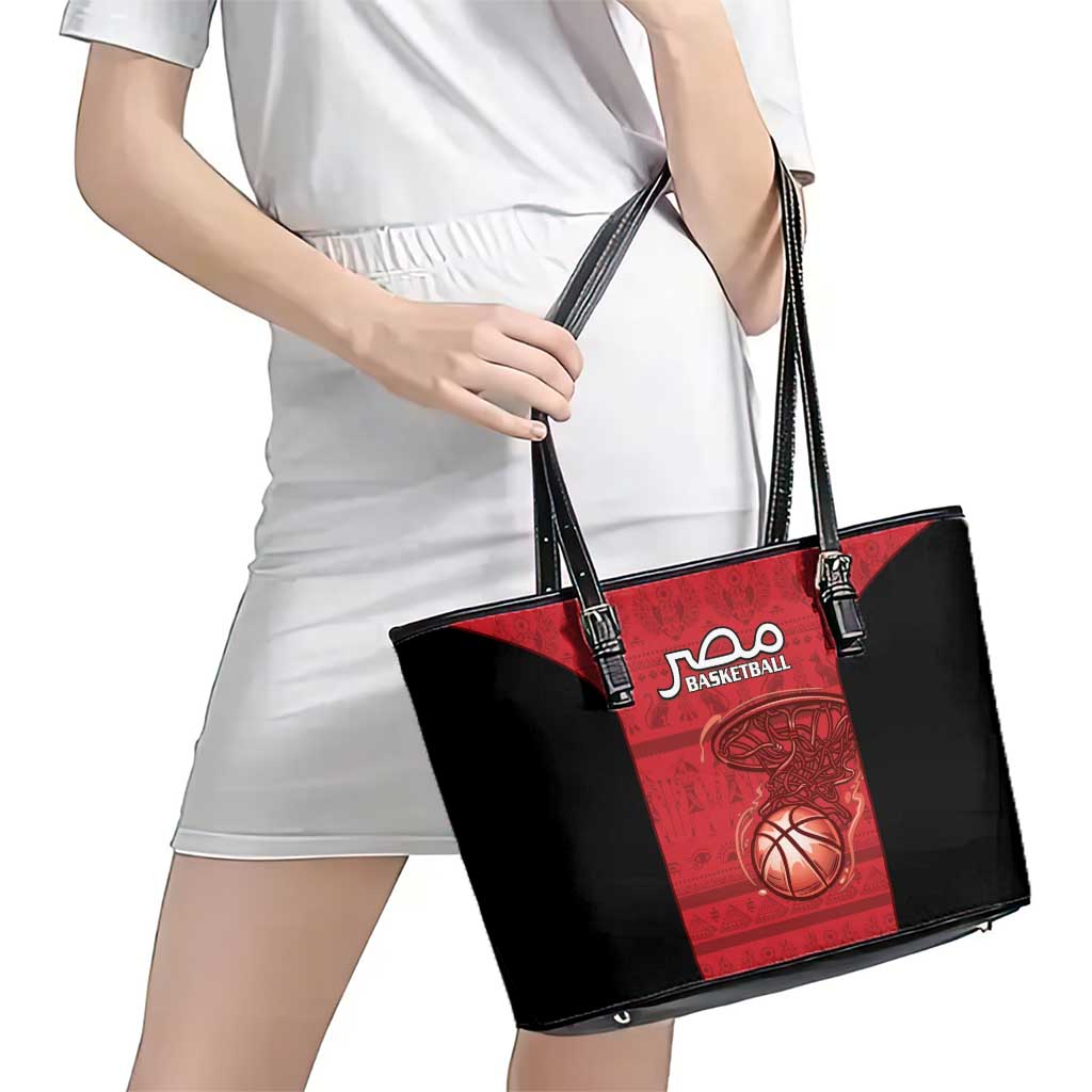 Egypt Basketball Leather Tote Bag Go Pharaohs - Wonder Print Shop