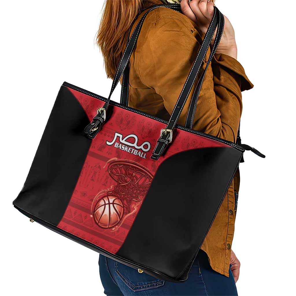 Egypt Basketball Leather Tote Bag Go Pharaohs - Wonder Print Shop
