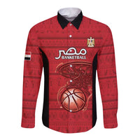 Egypt Basketball Custom Long Sleeve Button Shirt Go Pharaohs - Wonder Print Shop