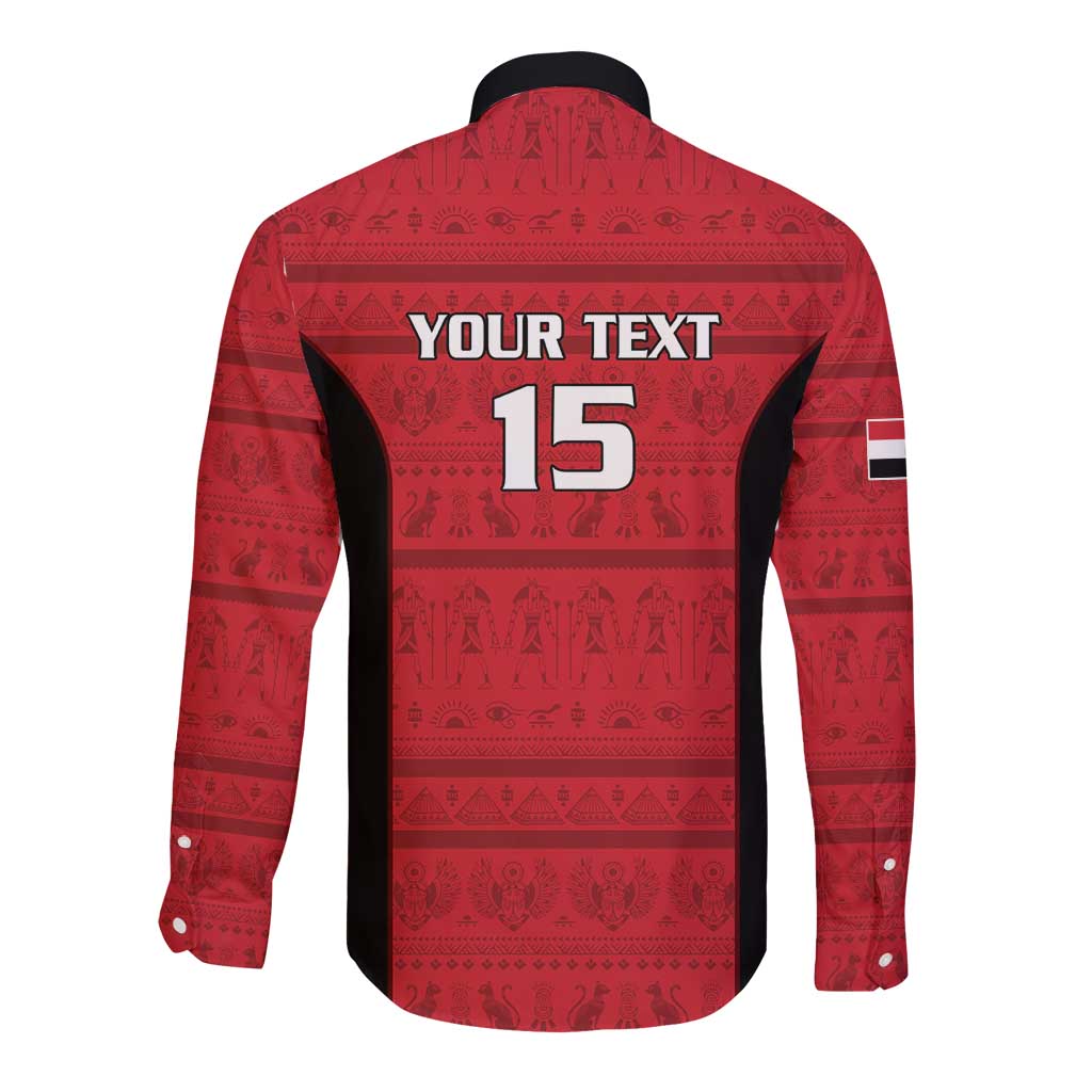 Egypt Basketball Custom Long Sleeve Button Shirt Go Pharaohs - Wonder Print Shop