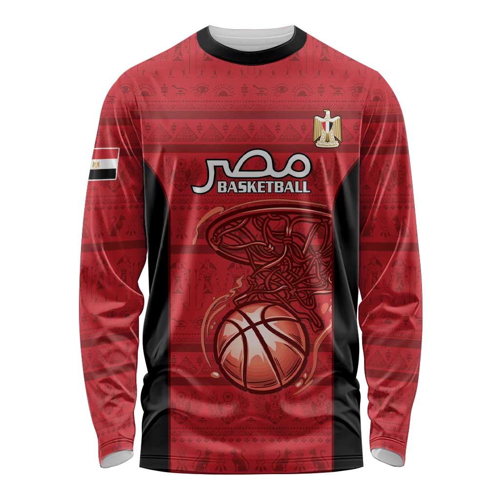 Egypt Basketball Custom Long Sleeve Shirt Go Pharaohs - Wonder Print Shop