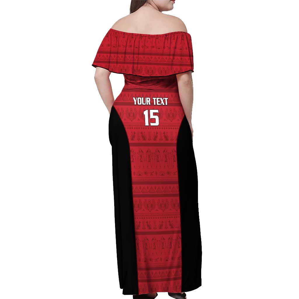 Egypt Basketball Custom Off Shoulder Maxi Dress Go Pharaohs - Wonder Print Shop
