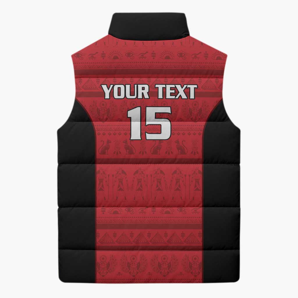 Egypt Basketball Custom Sleeveless Puffer Jacket Go Pharaohs - Wonder Print Shop