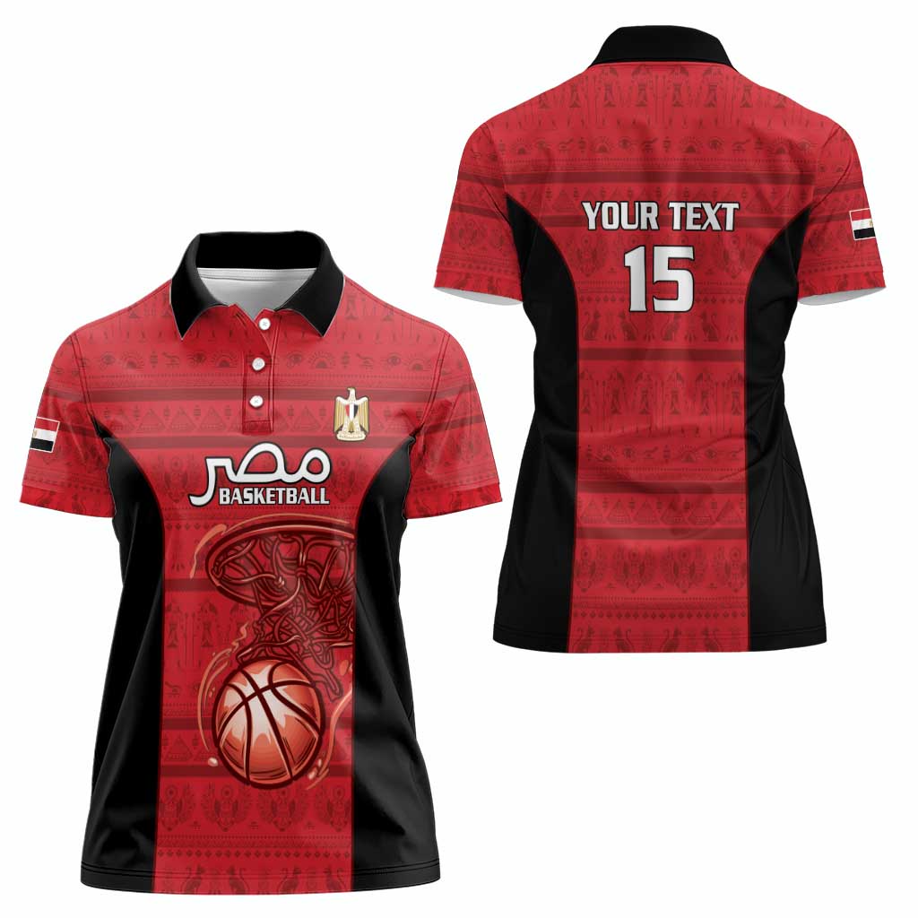 Egypt Basketball Custom Women Polo Shirt Go Pharaohs - Wonder Print Shop