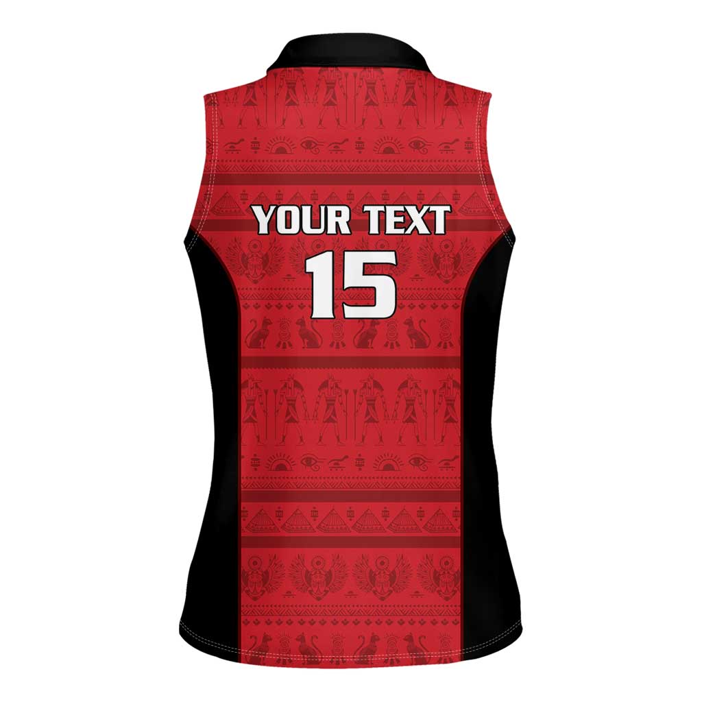 Egypt Basketball Custom Women Sleeveless Polo Shirt Go Pharaohs - Wonder Print Shop