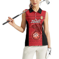 Egypt Basketball Custom Women Sleeveless Polo Shirt Go Pharaohs - Wonder Print Shop