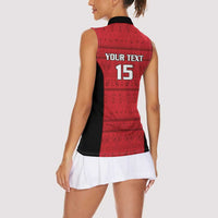 Egypt Basketball Custom Women Sleeveless Polo Shirt Go Pharaohs - Wonder Print Shop