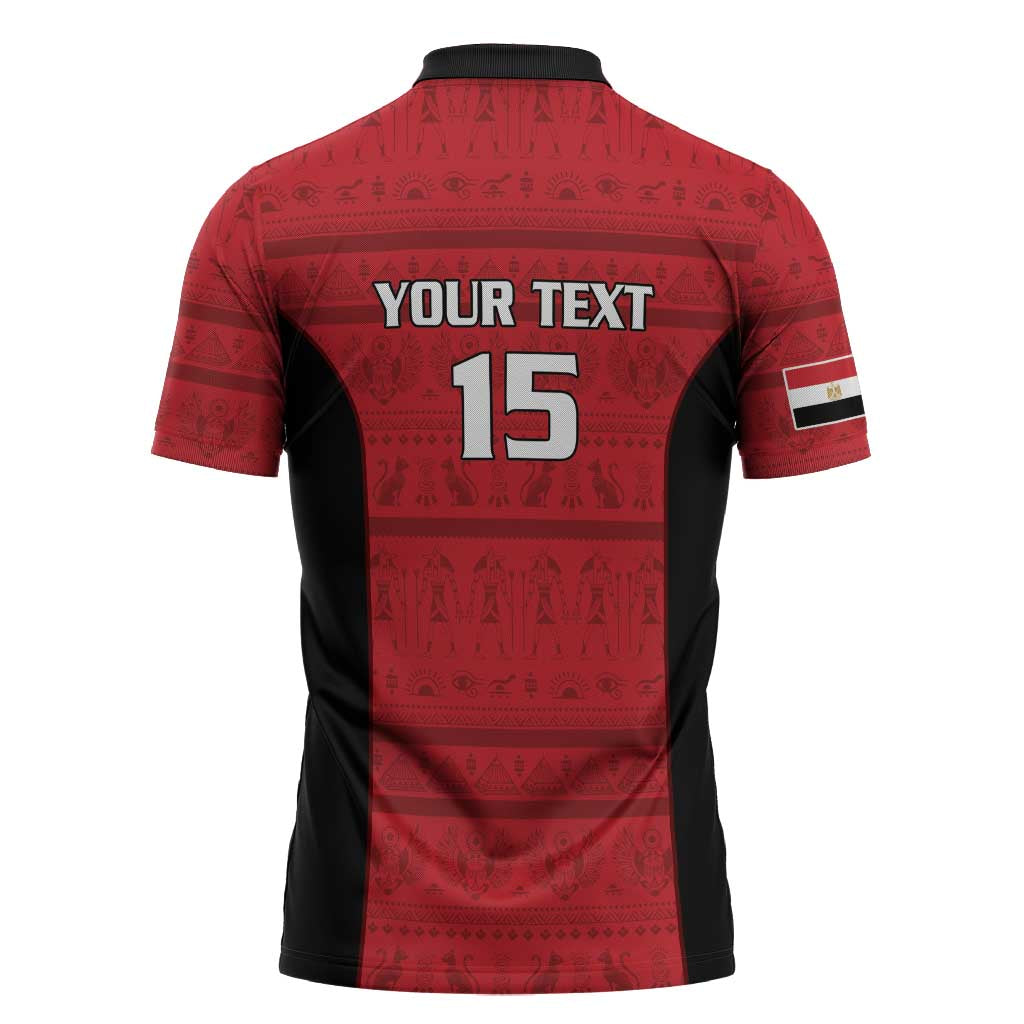 Egypt Basketball Custom Zipper Polo Shirt Go Pharaohs - Wonder Print Shop