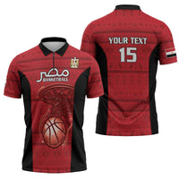 Egypt Basketball Custom Zipper Polo Shirt Go Pharaohs - Wonder Print Shop