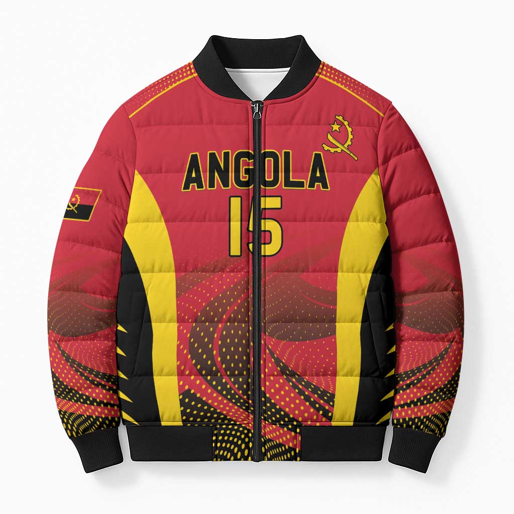 Angola Basketball Custom Bomber Puffer Jacket Go Champions - Wonder Print Shop