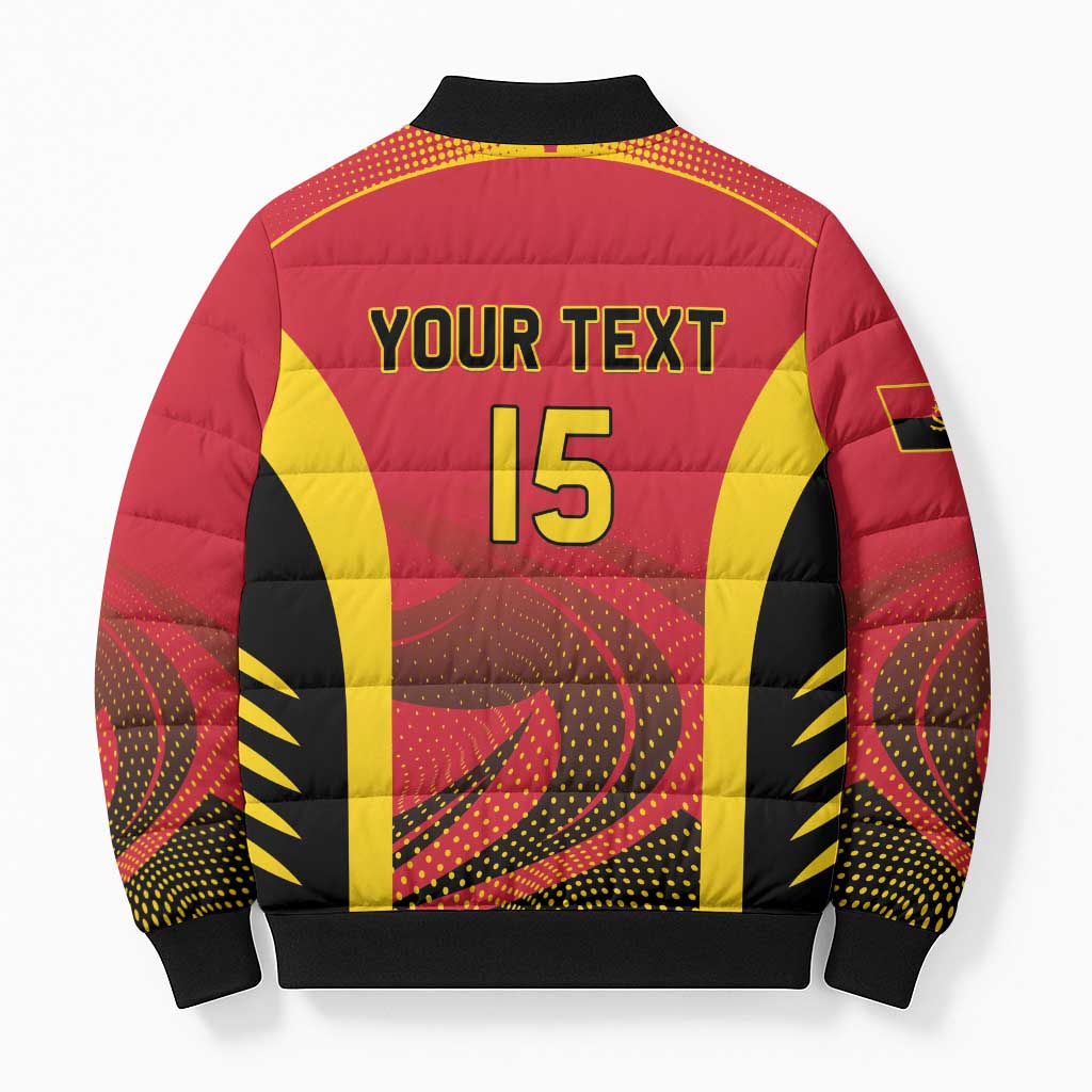 Angola Basketball Custom Bomber Puffer Jacket Go Champions - Wonder Print Shop