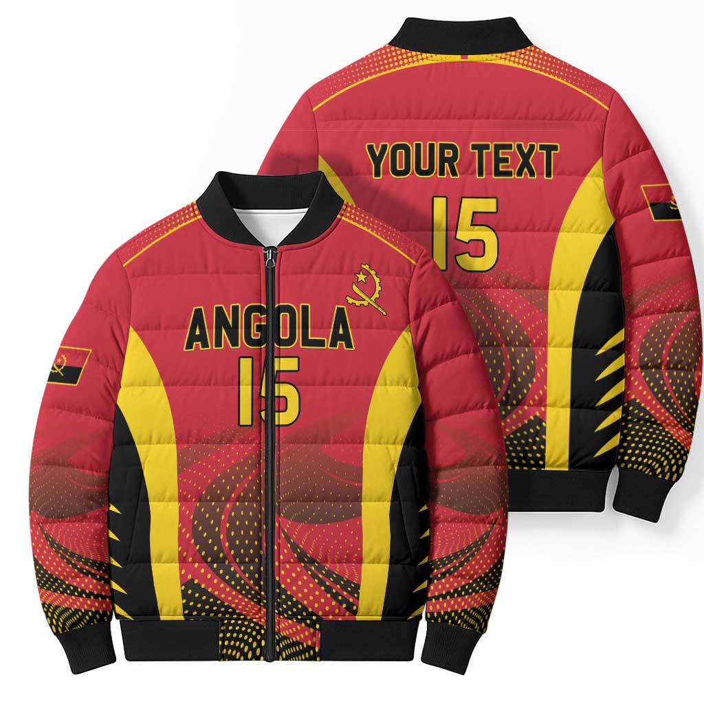Angola Basketball Custom Bomber Puffer Jacket Go Champions - Wonder Print Shop