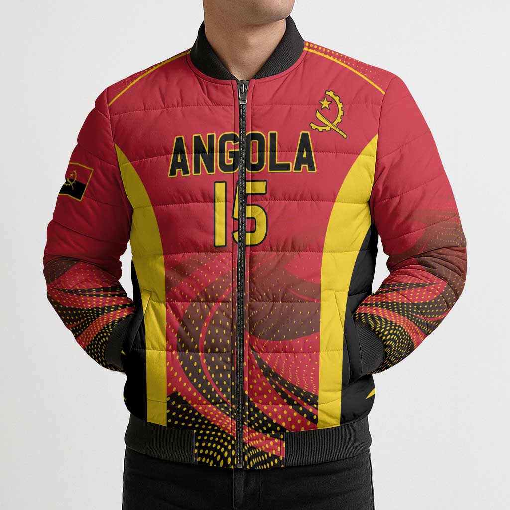 Angola Basketball Custom Bomber Puffer Jacket Go Champions - Wonder Print Shop