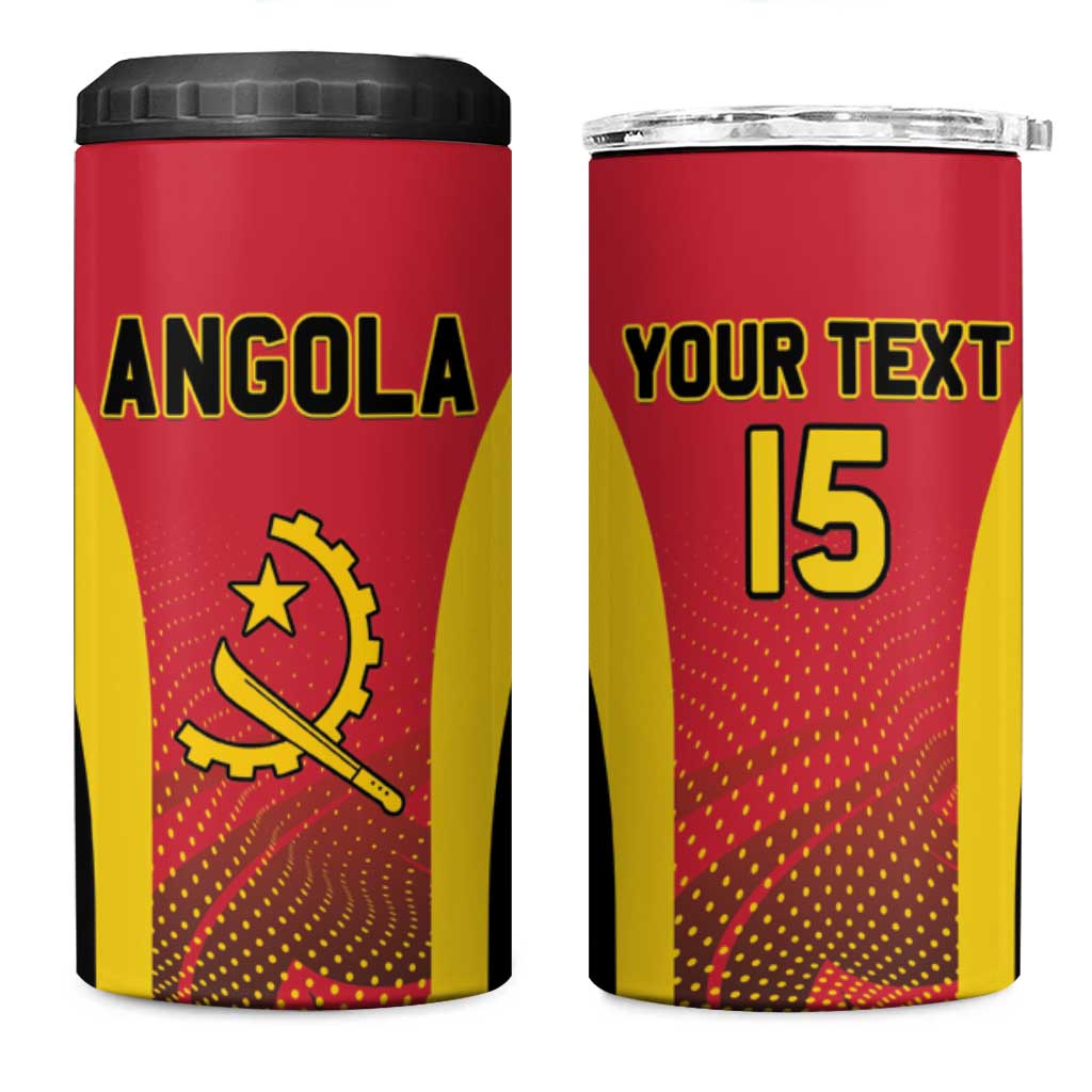 Angola Basketball Custom 4 in 1 Can Cooler Tumbler Go Champions - Wonder Print Shop