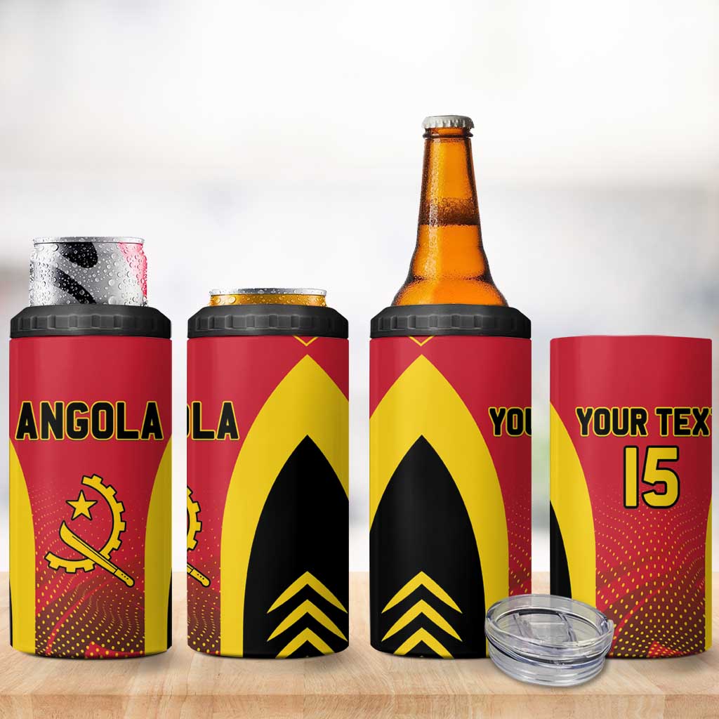 Angola Basketball Custom 4 in 1 Can Cooler Tumbler Go Champions - Wonder Print Shop