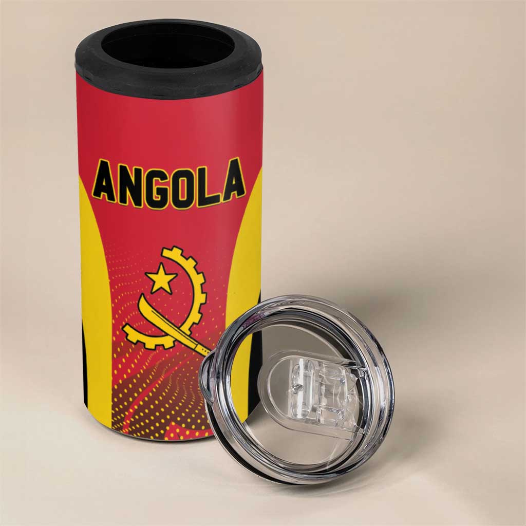 Angola Basketball Custom 4 in 1 Can Cooler Tumbler Go Champions - Wonder Print Shop