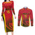 Angola Basketball Custom Couples Matching Long Sleeve Bodycon Dress and Long Sleeve Button Shirt Go Champions - Wonder Print Shop