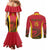 Angola Basketball Custom Couples Matching Mermaid Dress and Long Sleeve Button Shirt Go Champions - Wonder Print Shop