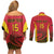 Angola Basketball Custom Couples Matching Off Shoulder Short Dress and Long Sleeve Button Shirt Go Champions - Wonder Print Shop