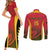 Angola Basketball Custom Couples Matching Short Sleeve Bodycon Dress and Long Sleeve Button Shirt Go Champions - Wonder Print Shop