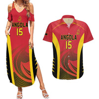 Angola Basketball Custom Couples Matching Summer Maxi Dress and Hawaiian Shirt Go Champions - Wonder Print Shop