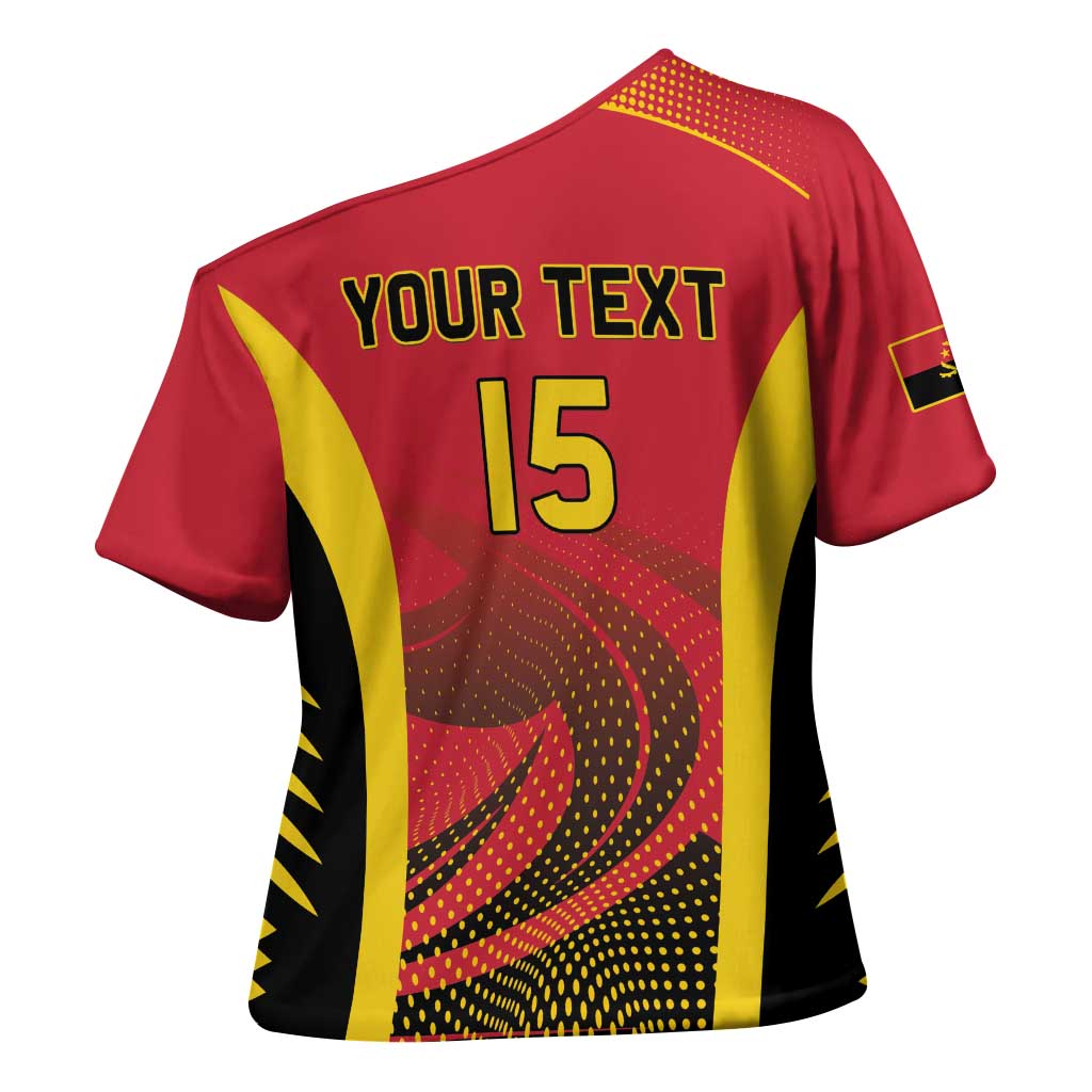 Angola Basketball Custom Cross Shoulder Shirt Go Champions - Wonder Print Shop