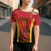 Angola Basketball Custom Cross Shoulder Shirt Go Champions - Wonder Print Shop