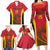 Angola Basketball Custom Family Matching Long Sleeve Bodycon Dress and Hawaiian Shirt Go Champions - Wonder Print Shop