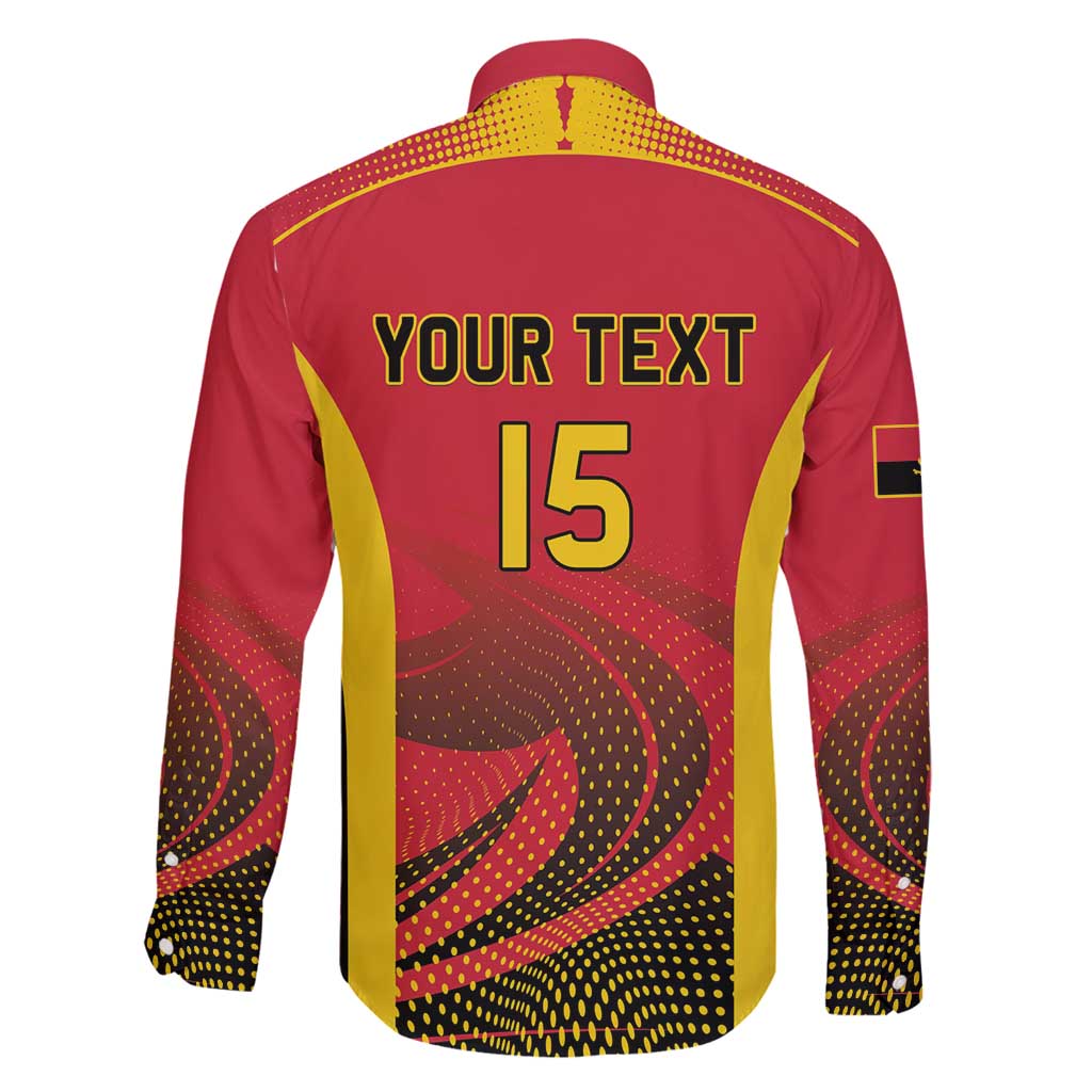 Angola Basketball Custom Family Matching Long Sleeve Bodycon Dress and Hawaiian Shirt Go Champions - Wonder Print Shop