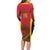 Angola Basketball Custom Family Matching Long Sleeve Bodycon Dress and Hawaiian Shirt Go Champions - Wonder Print Shop
