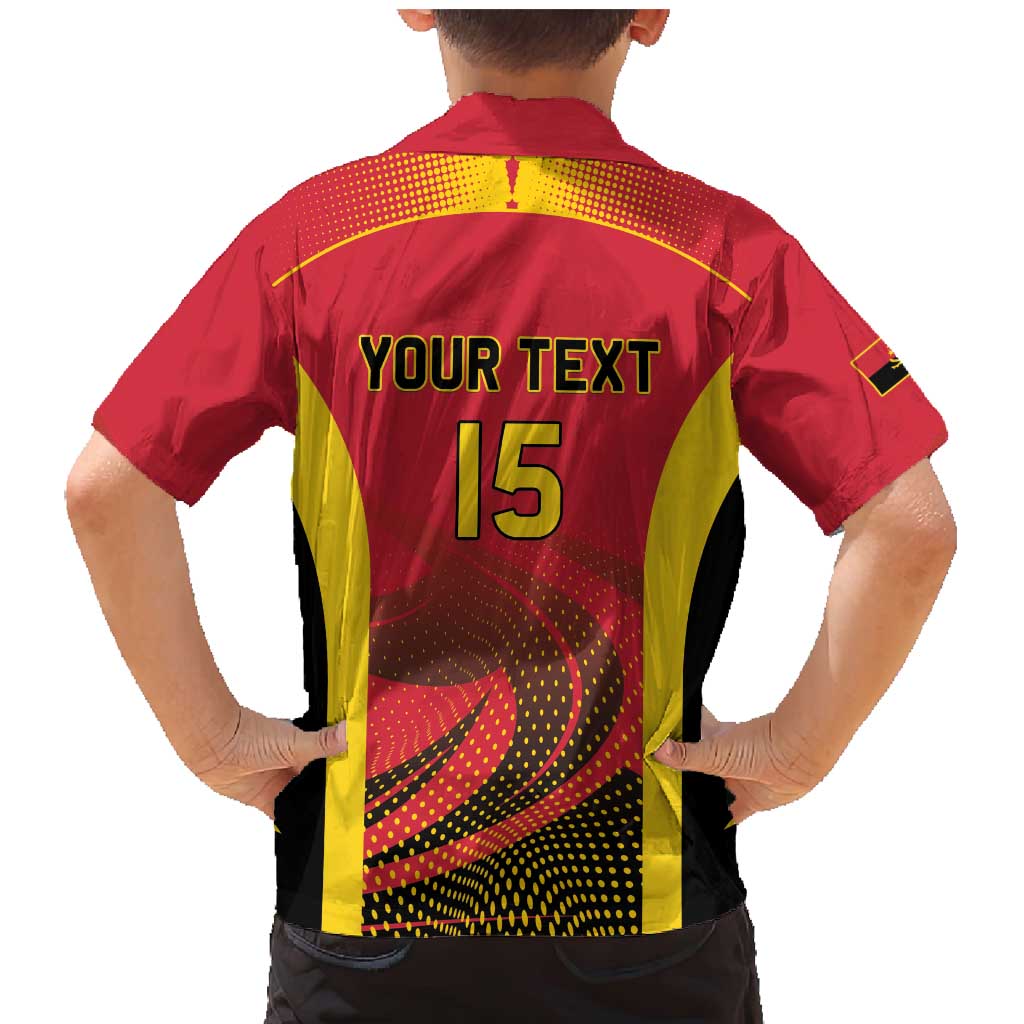 Angola Basketball Custom Family Matching Mermaid Dress and Hawaiian Shirt Go Champions - Wonder Print Shop