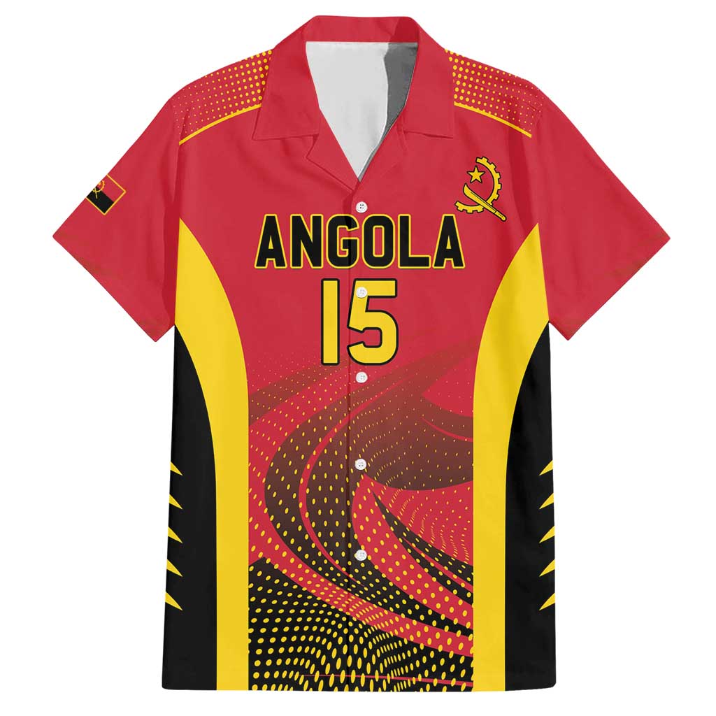 Angola Basketball Custom Family Matching Short Sleeve Bodycon Dress and Hawaiian Shirt Go Champions - Wonder Print Shop