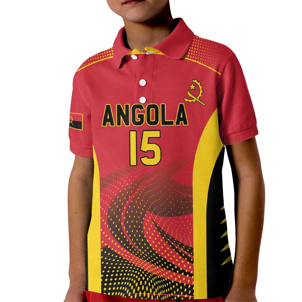 Angola Basketball Custom Kid Polo Shirt Go Champions - Wonder Print Shop