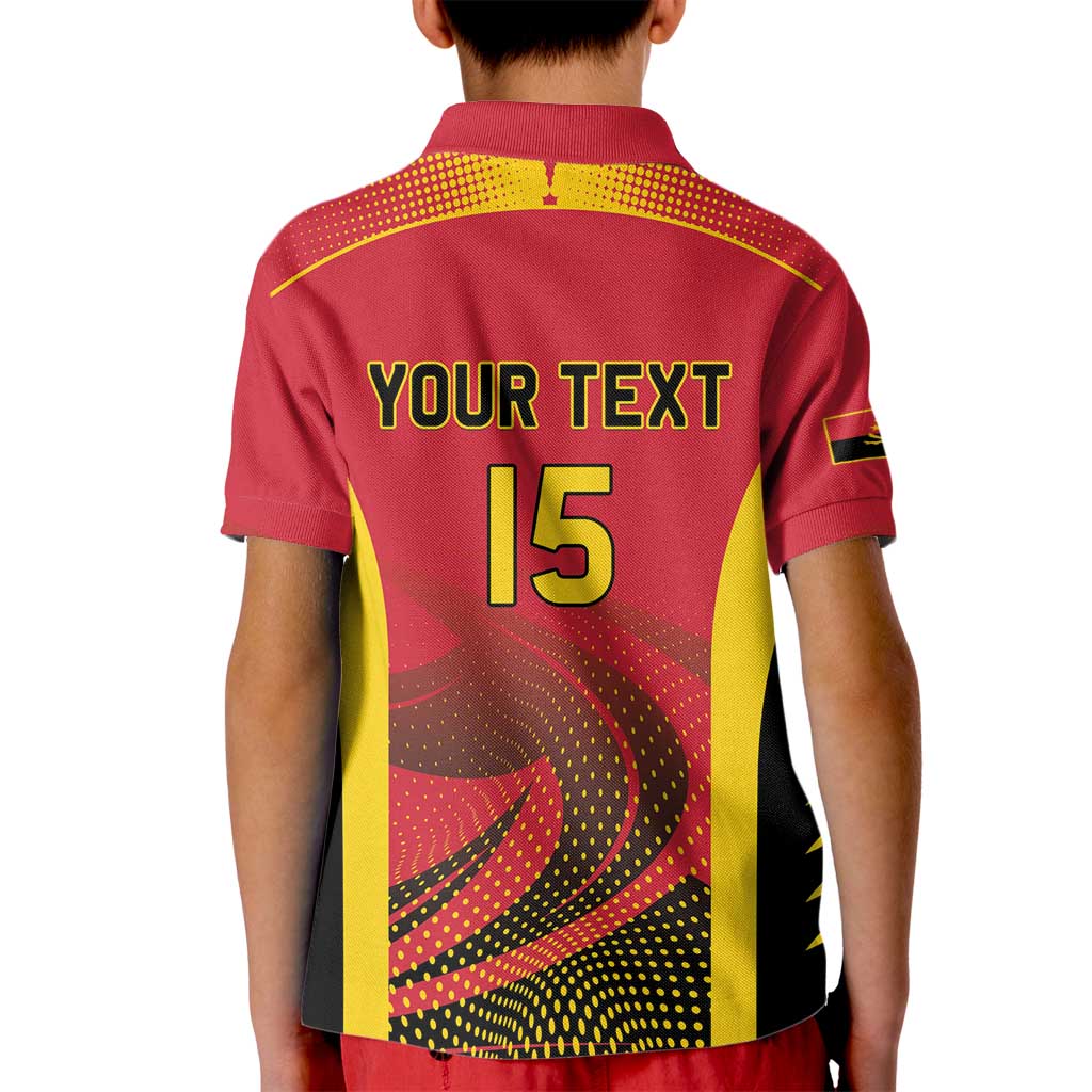 Angola Basketball Custom Kid Polo Shirt Go Champions - Wonder Print Shop