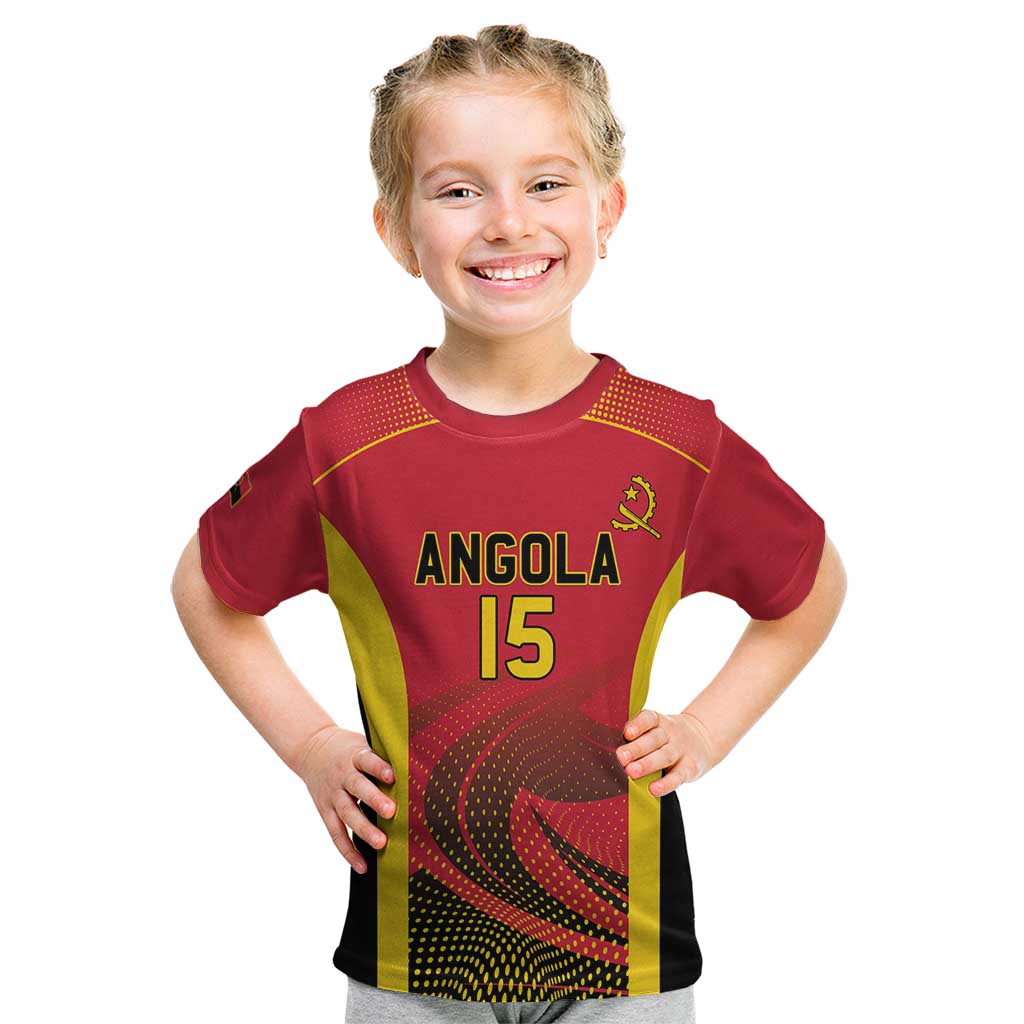 Angola Basketball Custom Kid T Shirt Go Champions - Wonder Print Shop