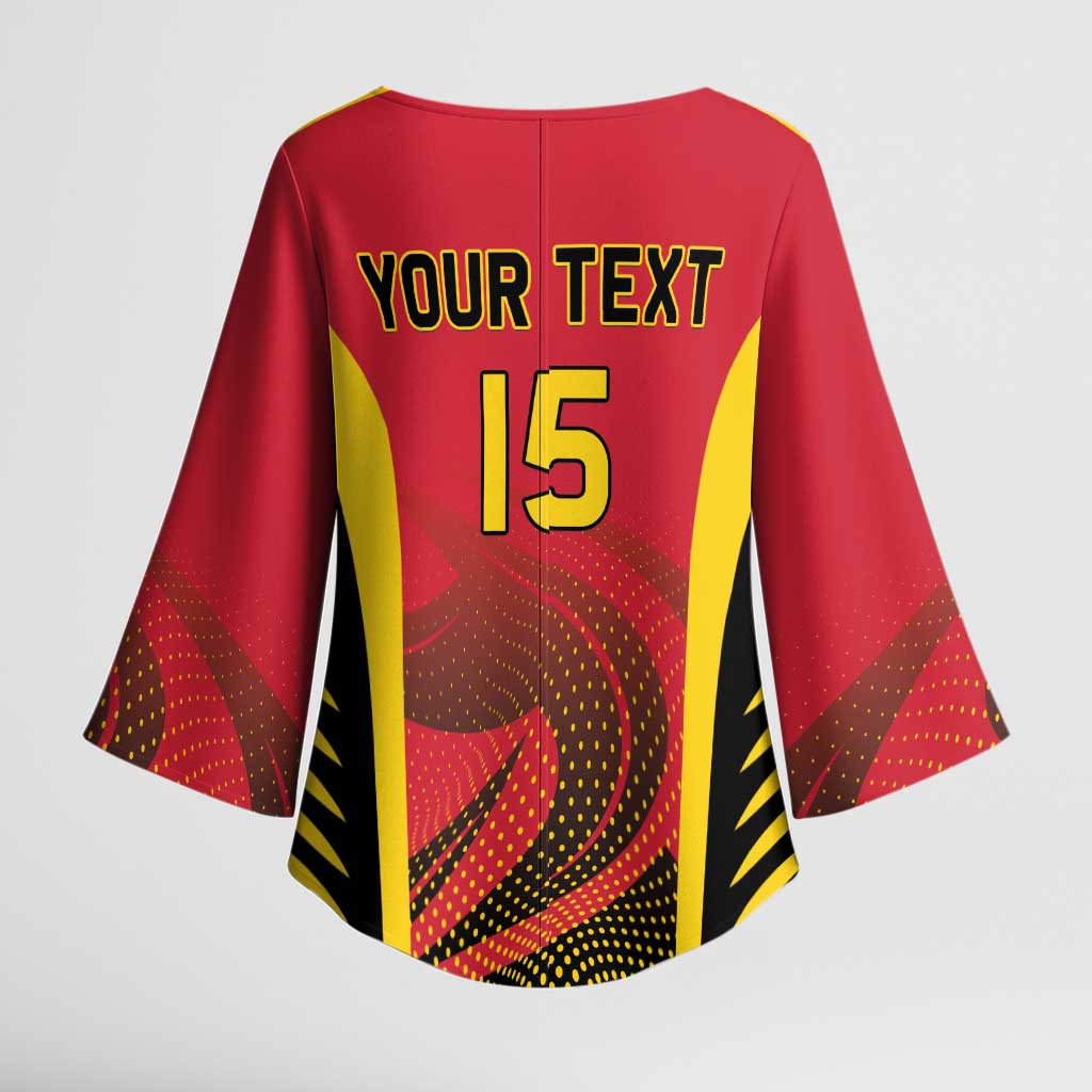 Angola Basketball Custom Kimono Sleeve Blouse Go Champions - Wonder Print Shop