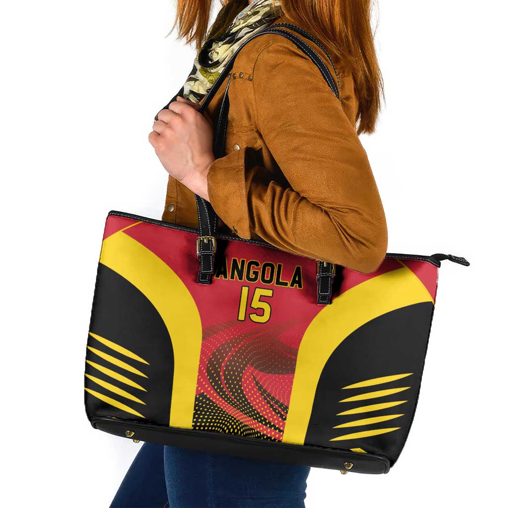 Angola Basketball Custom Leather Tote Bag Go Champions - Wonder Print Shop